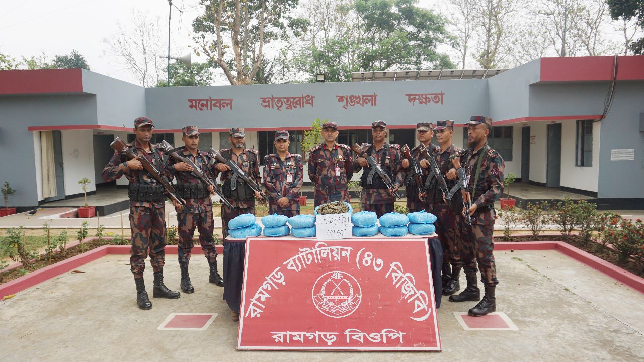 বিজিবি’র অভিযানে ভারতীয় ঔষধ ও গাঁজা জব্দ