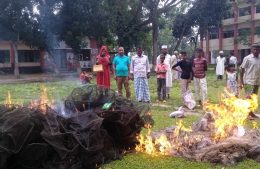 আখাউড়ায় ভ্রাম্যমান আদালতের অভিযানে জব্ধ ও  জরিমানা