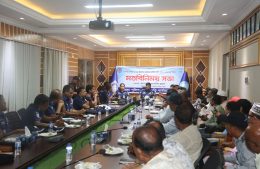 দুর্গাপূজা উদযাপন উপলক্ষ্যে খাগড়াছড়ি পুলিশ সুপারের মতবিনিময় সভা