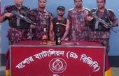 যশোরের কুখ্যাত সন্ত্রাসী পিচ্চি রাজা বিজিবি’র হাতে আটক