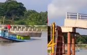 নড়িয়ায় বাল্কহেডের ধাক্কায় দ্বিতীয় দফায় ভেঙে পড়ল বাইপাস সেতু